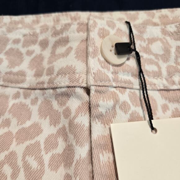 NWT Miou Muse Leopard Print Barrel Jeans Raw Hem High-rise Size M - Picture 5 of 11